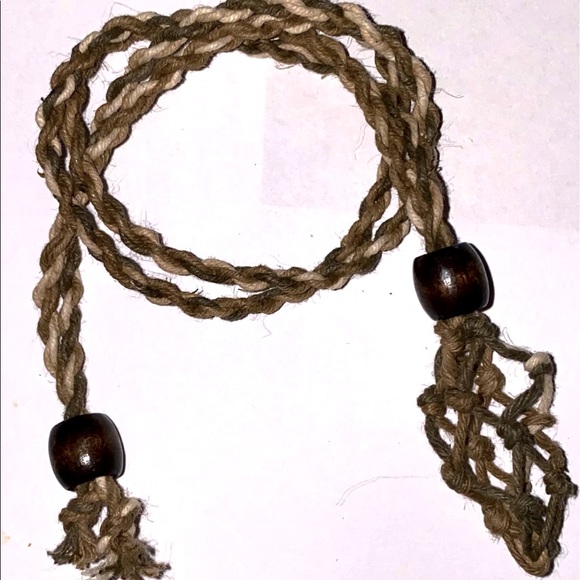 ✨Natural Multi-Earth Color Hemp Crystal Cage Necklaces•Handmade✨ - Picture 3 of 5